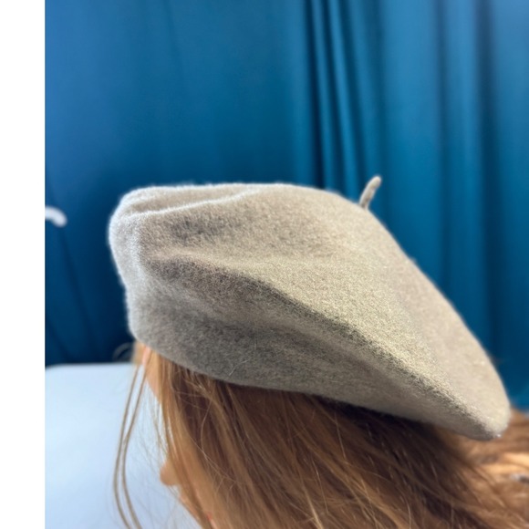 Wool Basque Beret Hat Cloche Warm Winter French Style Olive Green‎ South Africa - Picture 4 of 8